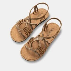 Bokyna Freedom Comfort Sandal Coffee Brown Cork Sole Sz EU 39/US 8 NWOT